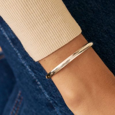 bracelet jonc agatha lisa argenté en argent fermoir