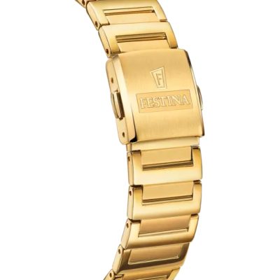 montre festina femme acier doré on the square cadran rectangulaire