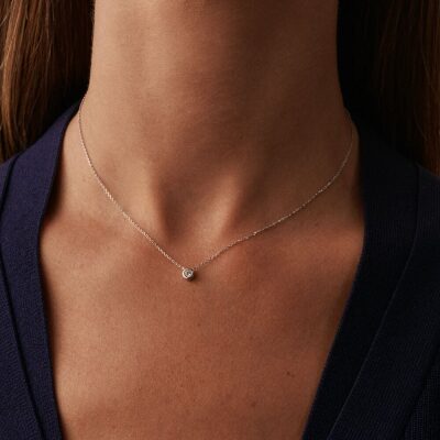 collier agatha ras du cou brillant cristal argenté oxyde de zirconium