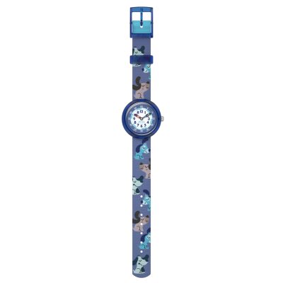 montre flik flak enfant cutie puppy chiens bracelet pet bleu