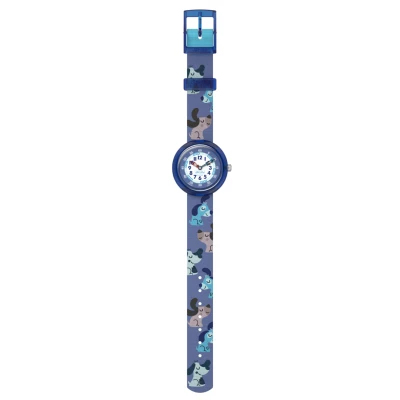 montre flik flak enfant cutie puppy chiens bracelet pet bleu