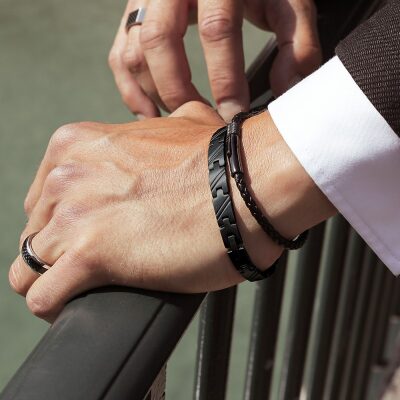 bracelet Rochet dear-8mm-pvd-noir-satine-21cm