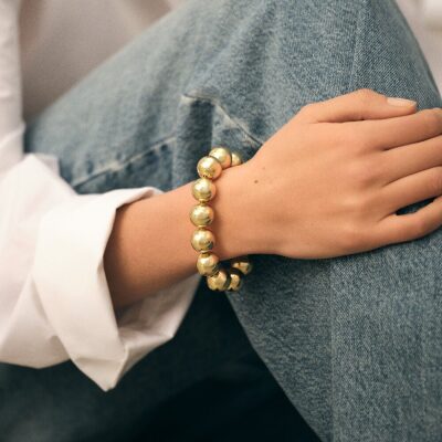 bracelet femme agatha palais royal doré grosses boules dorés