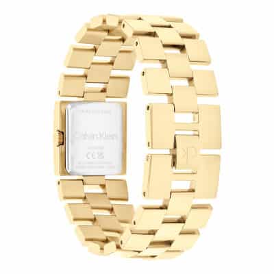Montre Calvin Klein Meridian acier doré cadran doré boitier carré