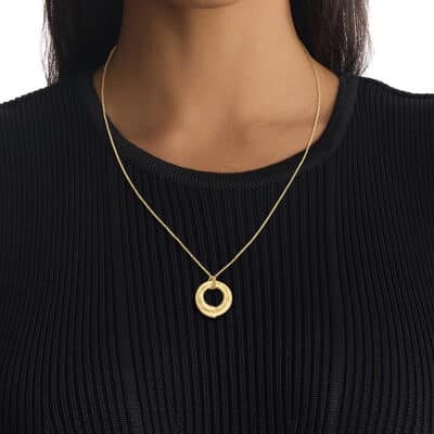 collier calvin klein ck spiral acier doré