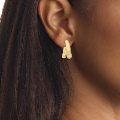 boucles d'oreilles Calvin Klein acier doré ck spiral créoles