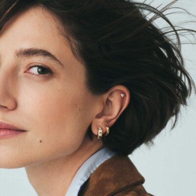 boucles d'oreilles piercing agatha hélix et tragus doré cœur ocyde de zirconium