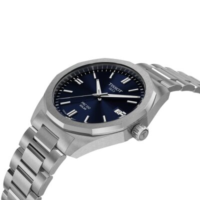 montre tissot prc 100 solar quartz 39 mm énergie solaire cadran bleu