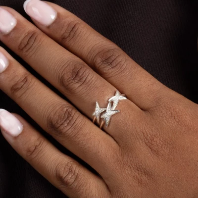 bague Mauboussin femme jolie môme argent et diamants