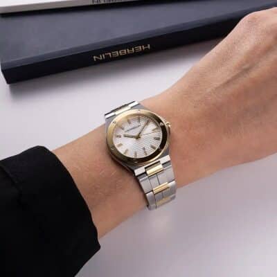 montre herbelin femme cap camarat acier bicolore quartz