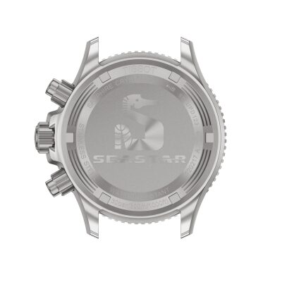 montre seastar homme femme 1000 quartz chronographe blanc bracelet silicone blanc