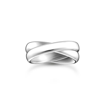 bague thomas sabo duo étroites argent anneaux entrelacés