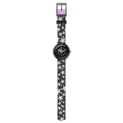 montre flik flak starry night enfant bracelet noir étoile