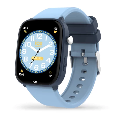 montre ice watch ice smart junior 3-0-find-my-light blue géolocalisable connectée enfant bleu clair et bleu marine