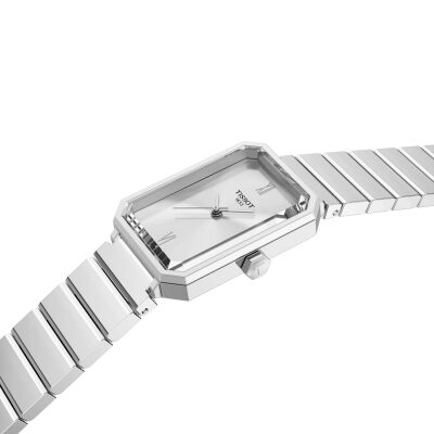 montre tissot femme SRV acier rectangulaire acier quartz art déco