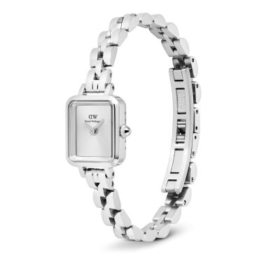 montre daniel wellington quadro mini arch 3 link acier mini reflection sterling