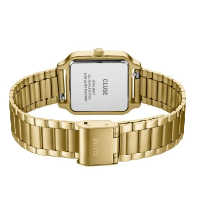 Montre cluse gracieuse acier doré et champagne 28 mm quartz cadran rayon soleil texturé