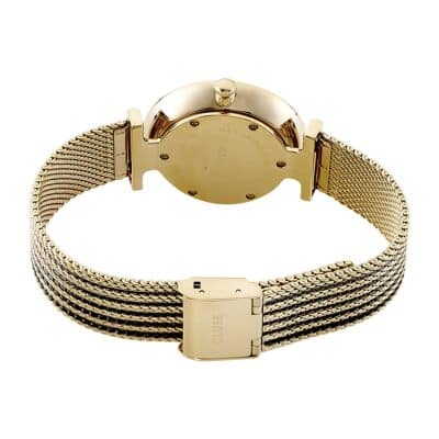 montre cluse triomphe acier doré et noir cadran noir quartz 33 mm ronde