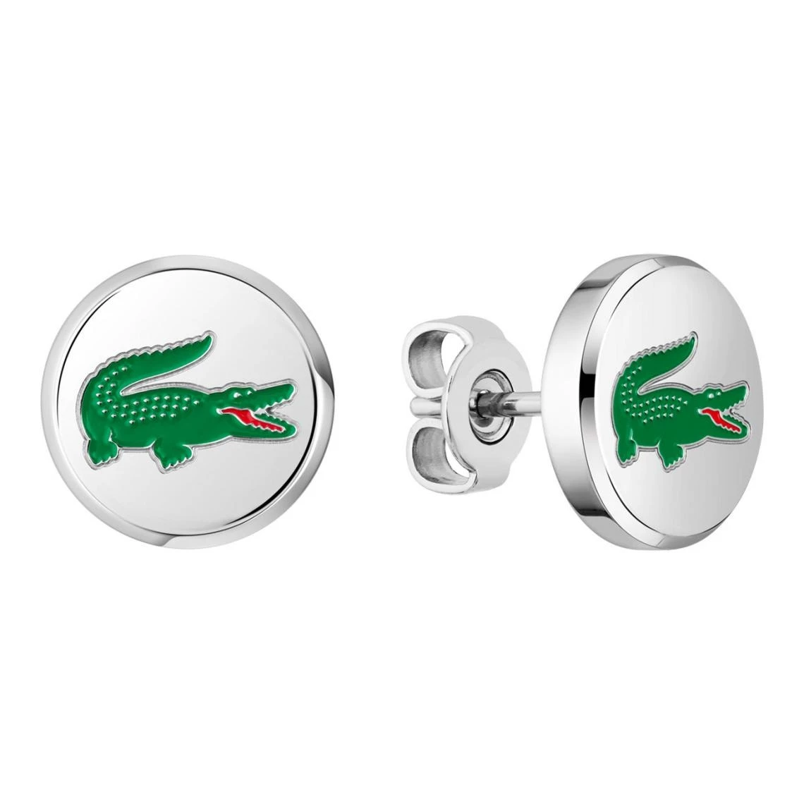 boucles-doreilles-lacoste--homme arthor acier crocodiles verts puces