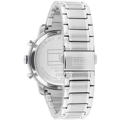montre tommy hilfiger TH oxford acier et cadran bleu multifonctions quartz 42 mm