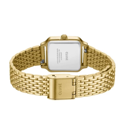 montre cluse gracieuse petite acier doré et cadran blanc quartz boitier 24 mm