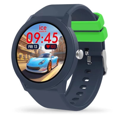 montre ice watch -ice-smart-junior-rd-3-0-blue montre connectée enfant ronde 39 mm bracelet silicone bleu