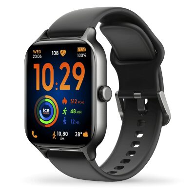 montre ice watch -ice-fit-rt-3-0-black-1-97-gps-40mm étanche 5 atm bracelet silicone noir