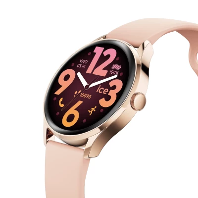 montre ice watch ice-smart-3-0-rose-gold-nude-1-2-amoled-gps strava connectée bluetooth 39 mm
