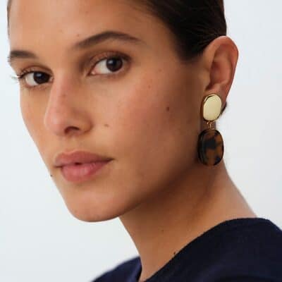boucles d'oreilles agatha turenne clip doré et écaille