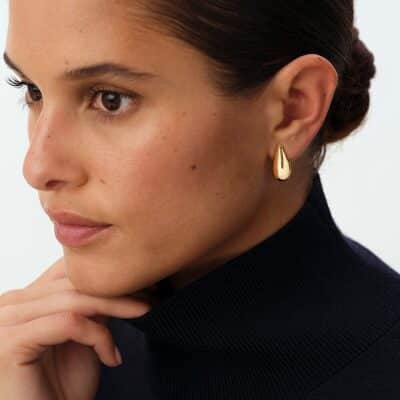 boucles d'oreilles agatha créoles danae doré