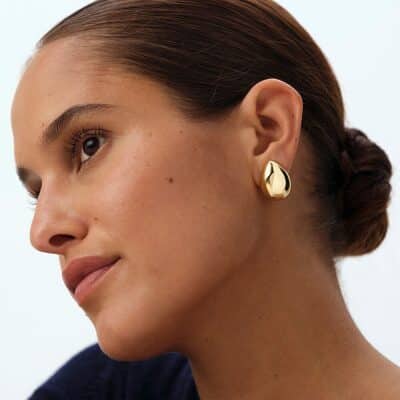 boucles d'oreilles agatha turenne laiton doré femme créoles clip
