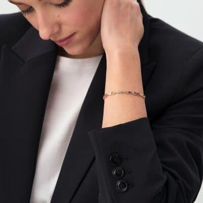 bracelet agatha candy doré multicolore