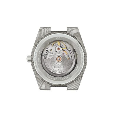 Montre Tissot PRX acier damas 38 mm powermatic 80 mouvement automatique en véritable acier de damas