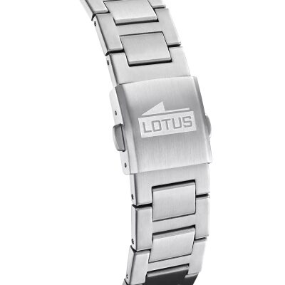 montre lotus homme excellent acier et cadran noir chronographe multifonctions