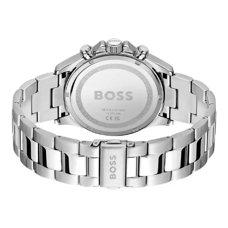 montre-hero-boss acier et vert chronographe multifonctions