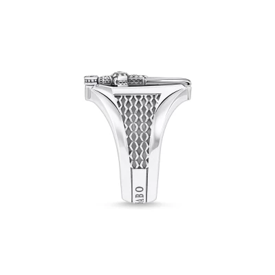 Bague chevalière Thomas Sabo épée argent et onyx