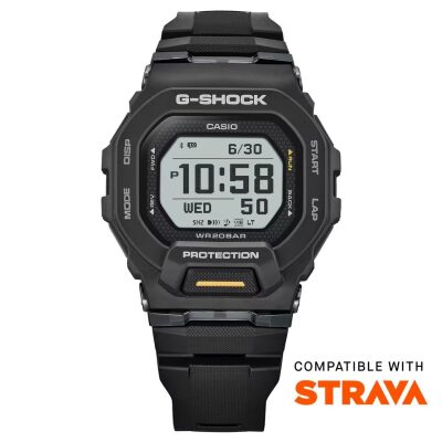 montre casio G shock GBD 200 serie g squad noire bluetooth compatible strava