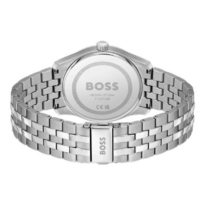 montre boss homme principle acier et cadran vert 41 mm
