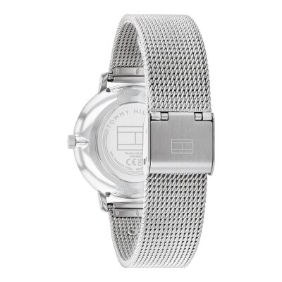 montre tommy hilfiger tea acier blue sky femme bracelet maille milanaise