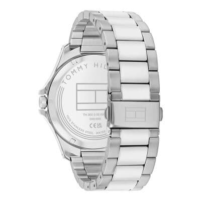 montre tommy hilfiger bruce acier et cadran vert quartz 43 mm