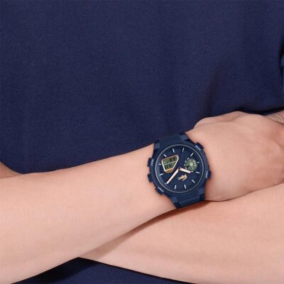 montre lacoste LC33 bleu quartz analogique 45 mm