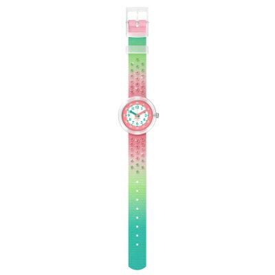 montre flik flak sparkly melon enfant cristaux touche fruitée