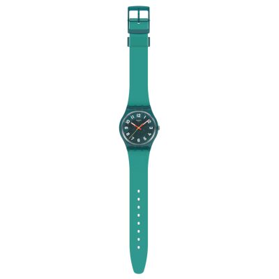 montre swatch WAVELENGTHS OF MOSS gent 34 mm bracelet vert et cadran vert