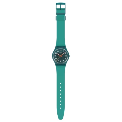 montre swatch WAVELENGTHS OF MOSS gent 34 mm bracelet vert et cadran vert