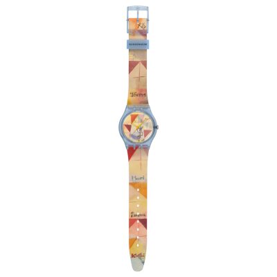 montre Swatch x Guggenheim Klee's Bavarian Don Giovanni imprimé de l’œuvre de Paul Klee « The Bavarian Don Giovanni »