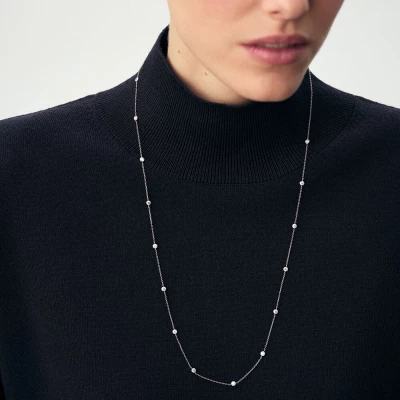 collier agatha Sautoir BRILLANT Cristal / Argenté multitudes d'oxydes de zirconium