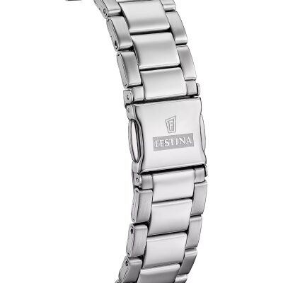 montre festina homme classique acier et gris quartz 40 mm