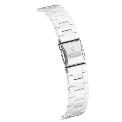 montre festina ceramic femme en céramique blanche boitier 30.5 mm quartz
