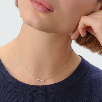 Collier agatha mi-long ODÉON Cristal / Argenté plusieurs oxydes de zirconium