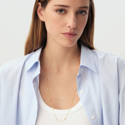collier agatha Sautoir BRILLANT Cristal / Doré multitude d' oxydes de zirconium